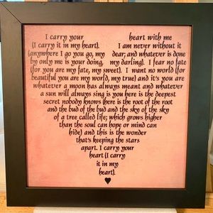 I Carry Your Heart. By EE Cummings